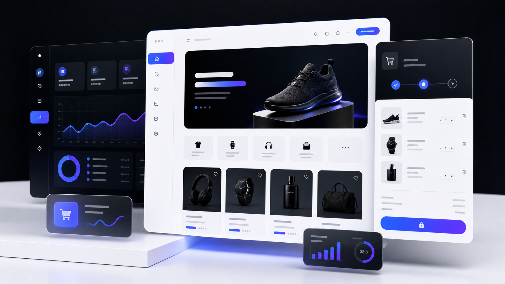 Mockup digital premium de ecommerce
