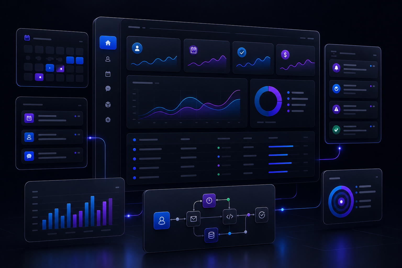 Mockup digital premium de sistema y automatizacion